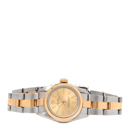 Rolex Stainless Steel 18K Yellow Gold 26mm Oyster Perpetual Watch Champagne 67183 2 of 5