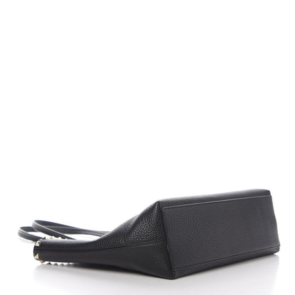 Valentino Garavani Grained Calfskin Small Rockstud Shoulder Tote Black 3 of 9