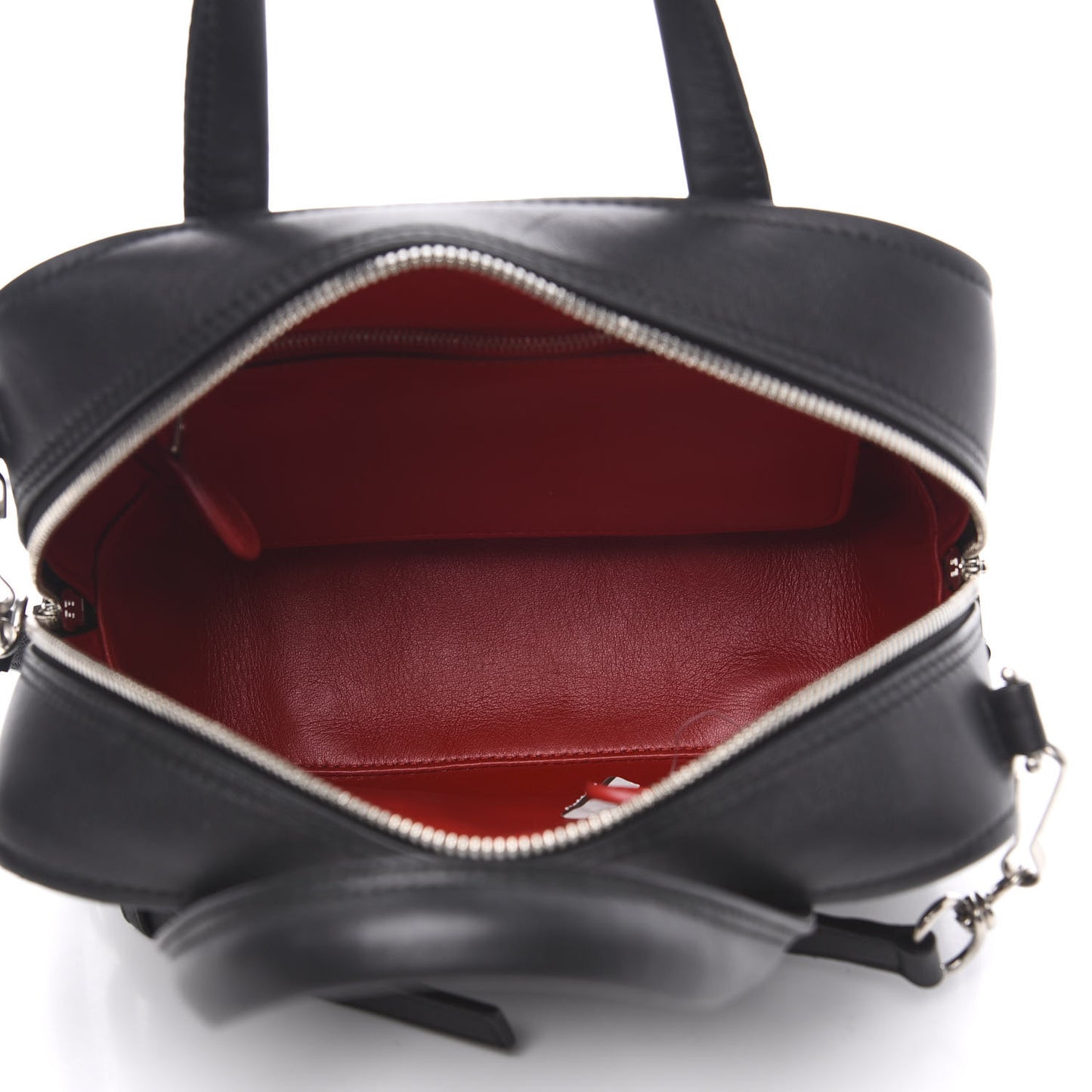 Shiny Day Calfskin XS Triangle Square Bag Black