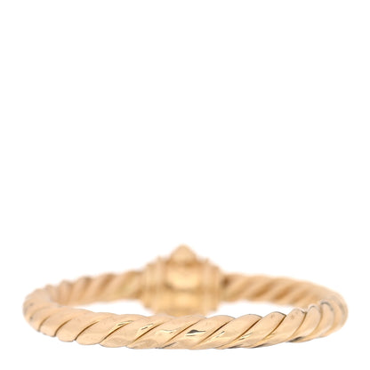 David Yurman 18K Yellow Gold Diamond Renaissance Station Ring 52 6 3 of 4