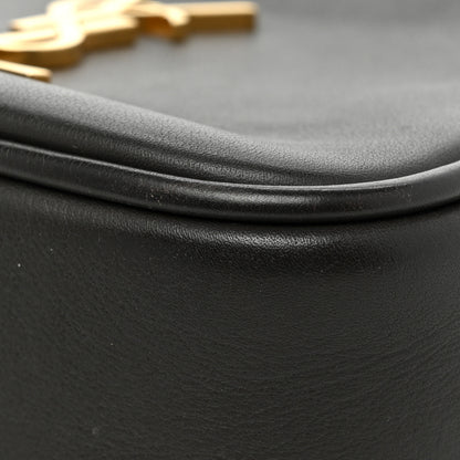 Saint Laurent Grained Lambskin Monogram Lou Camera Bag Dark Grey 11 of 12