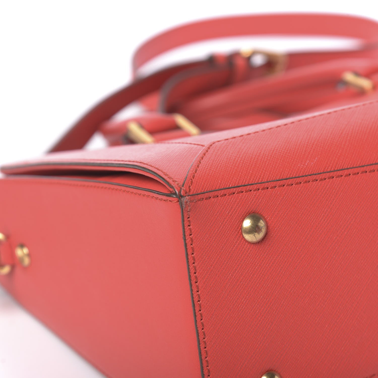 MCM Saffiano Nuovo Tote Red 9 of 12