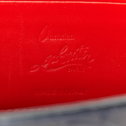 Christian Louboutin Calfskin Embossed Crocodile Loubi54 Crossbody Clutch Navy 6 of 9