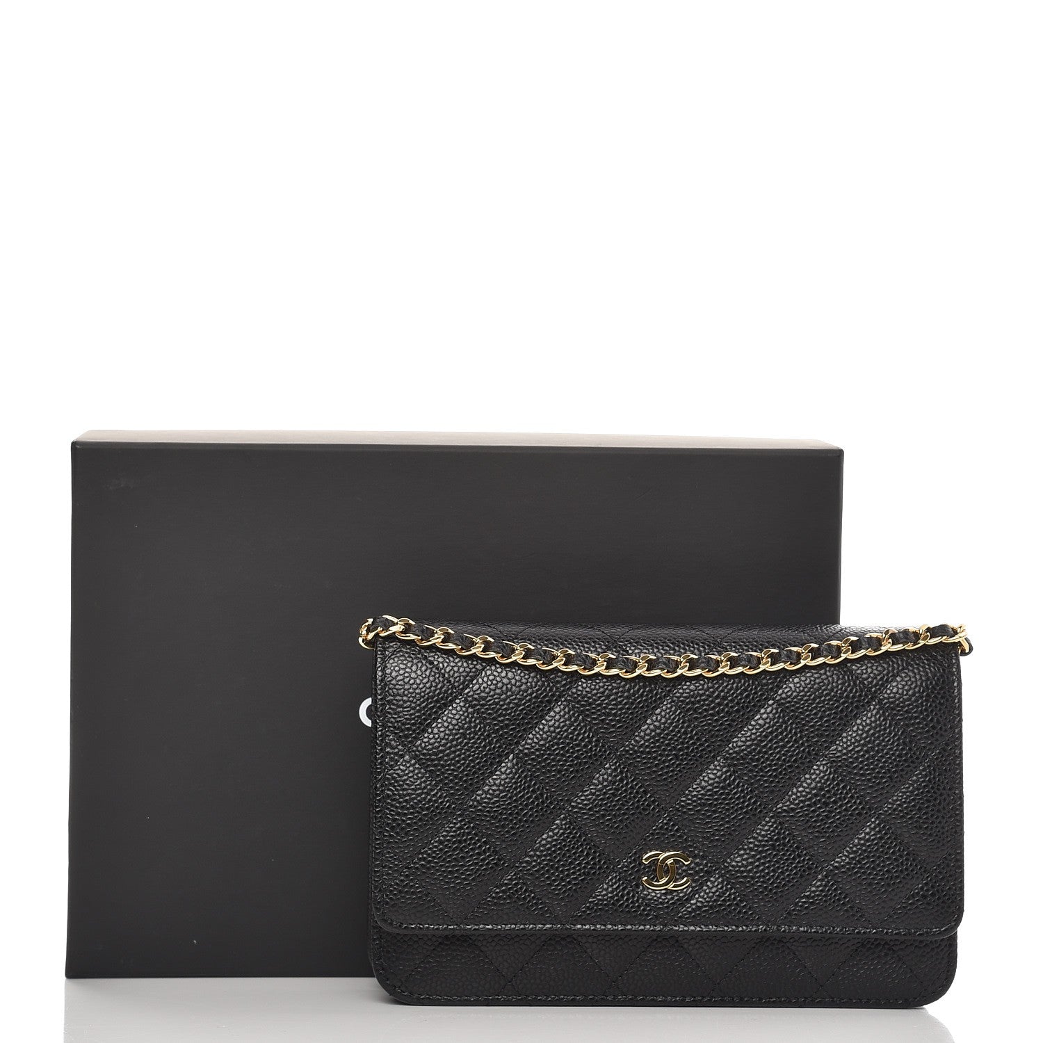 Chanel Caviar Quilted Wallet On Chain WOC Black 9 of 9