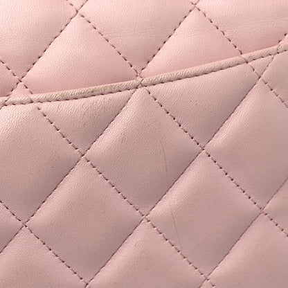 Chanel Lambskin Quilted Jumbo Double Flap Light Pink 16 of 16