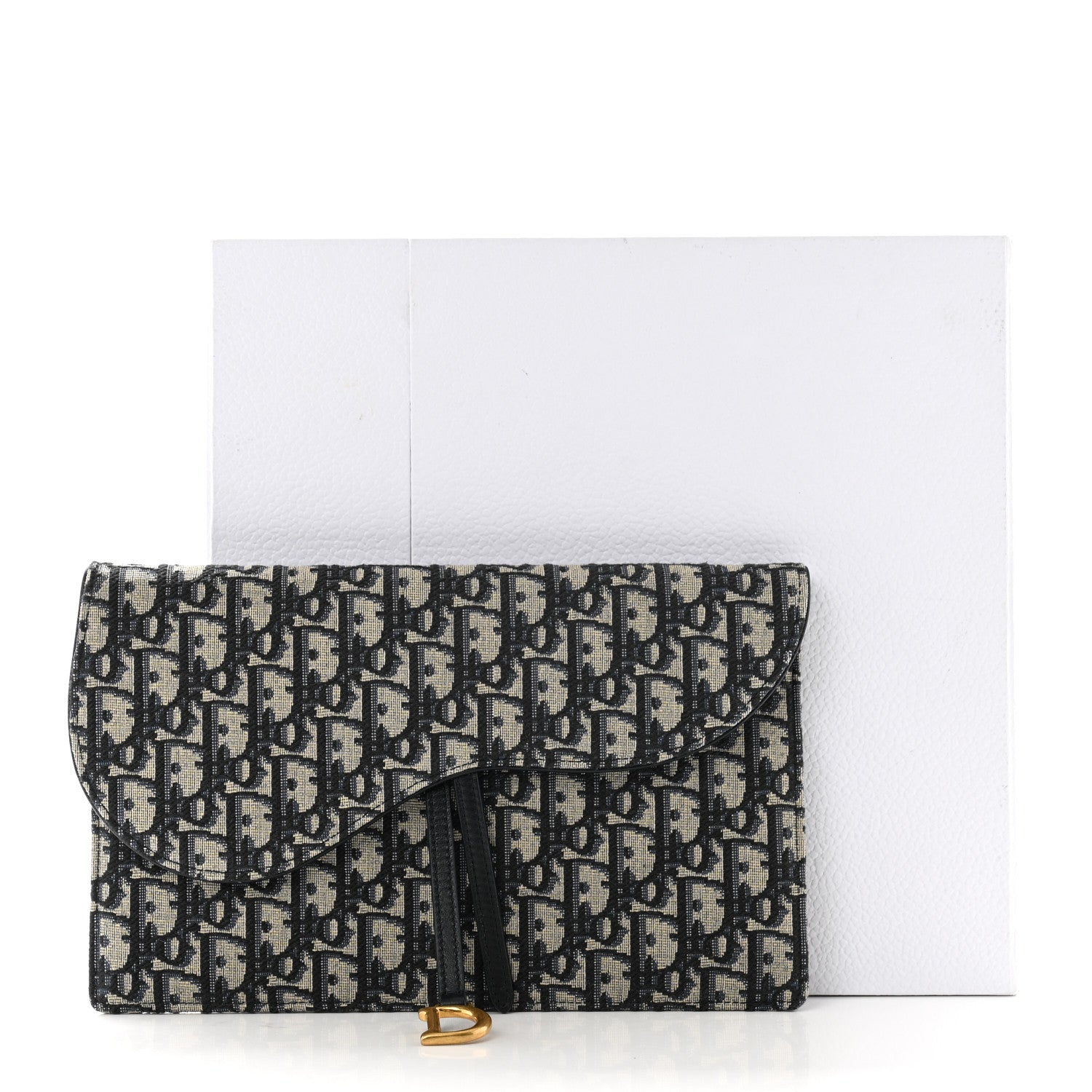 Christian Dior Oblique Saddle Pouch Blue 8 of 8