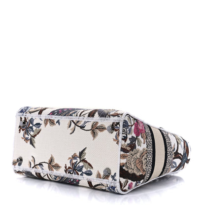 Christian Dior Canvas Embroidered Jardin D'Hive Medium Lady D-Lite Ecru Multicolor 9 of 11