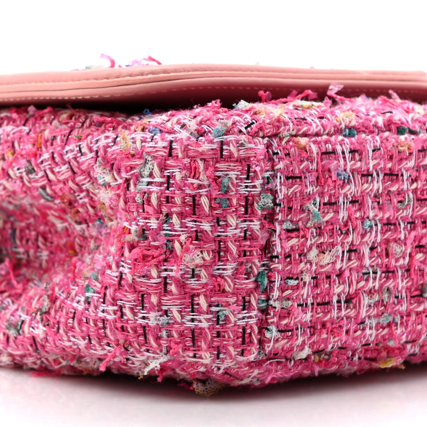Tweed Lambskin Quilted Small CC Filigree Flap Pink