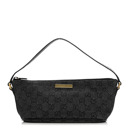Gucci Monogram Boat Pochette Black 1 of 12