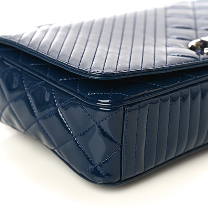 Chanel Patent Quilted Small Coco Boy Flap Navy 9 of 12