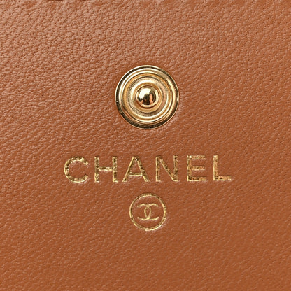 Chanel Lambskin Quilted Chanel 19 Flap Wallet Brown 6 of 10