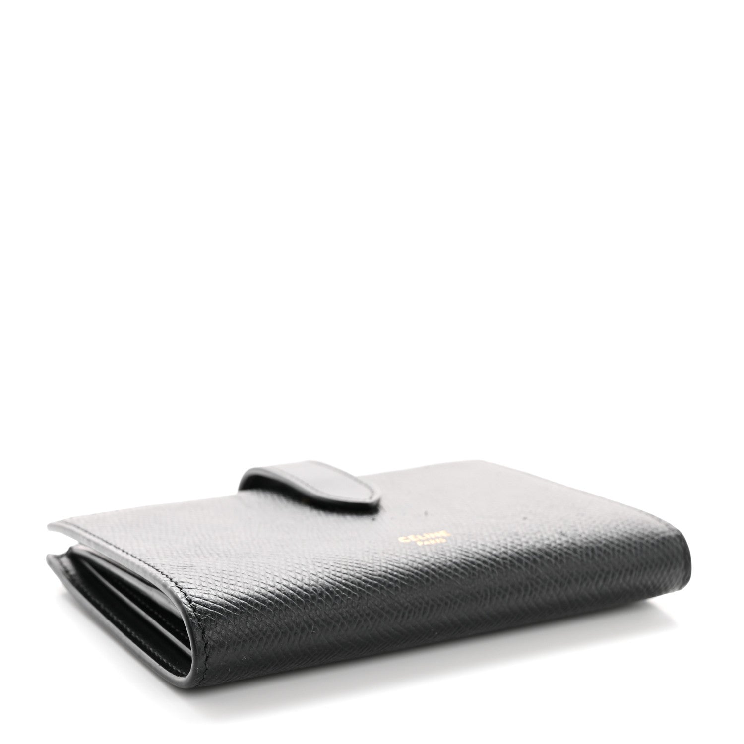 Celine Grained Calfskin Medium Multifunction Strap Wallet Black 4 of 9