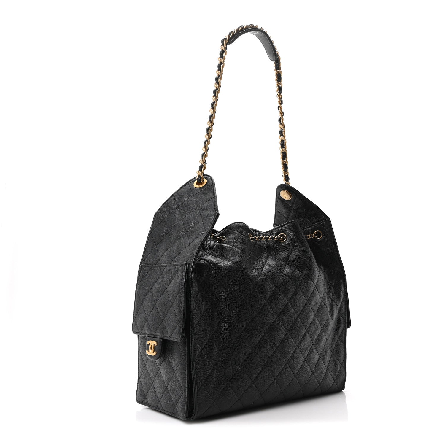 Chanel Caviar Quilted Medium Chanel 25 Handbag Black 4 of 11