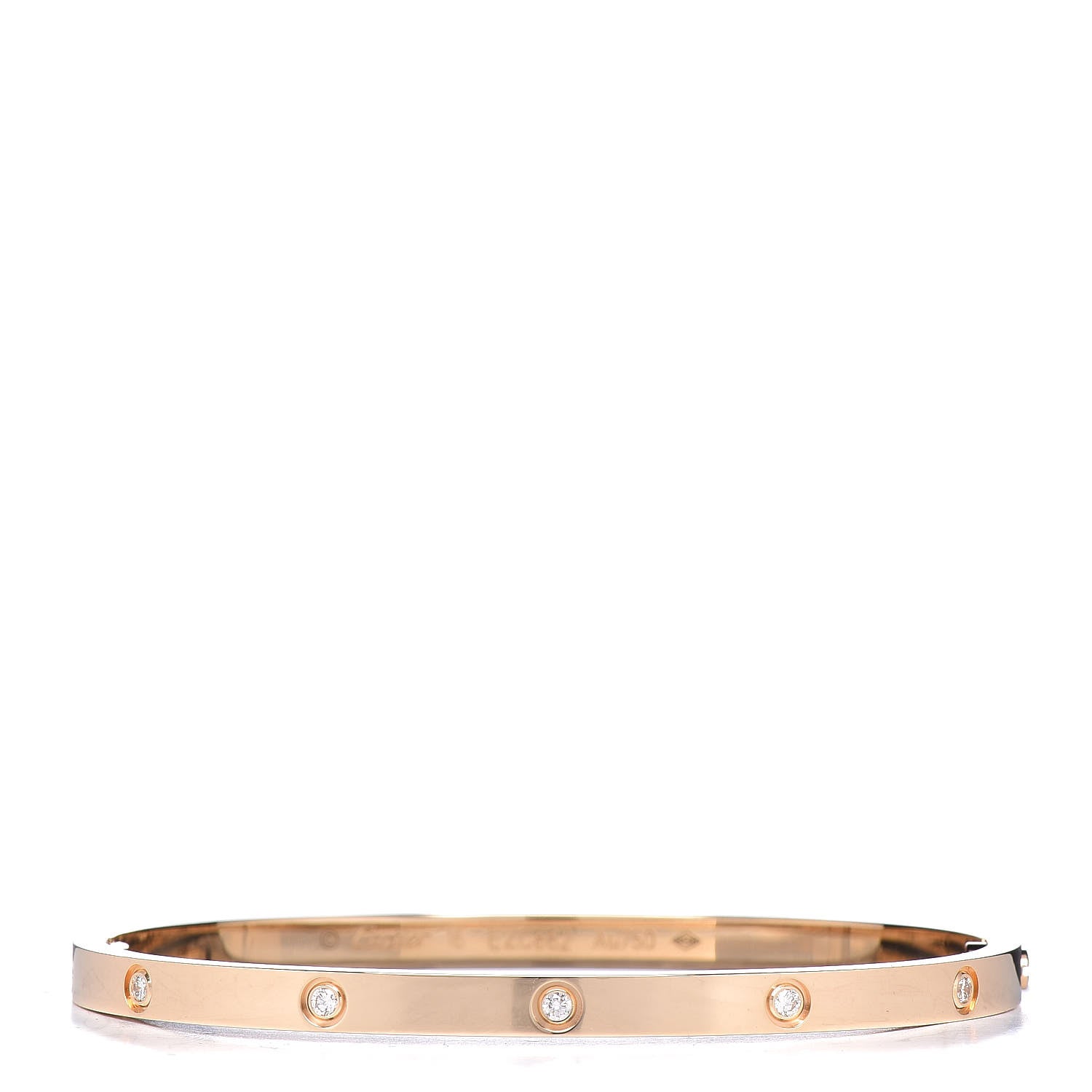 Cartier 18K Yellow Gold 10 Diamond Small LOVE Bracelet 16 1 of 5