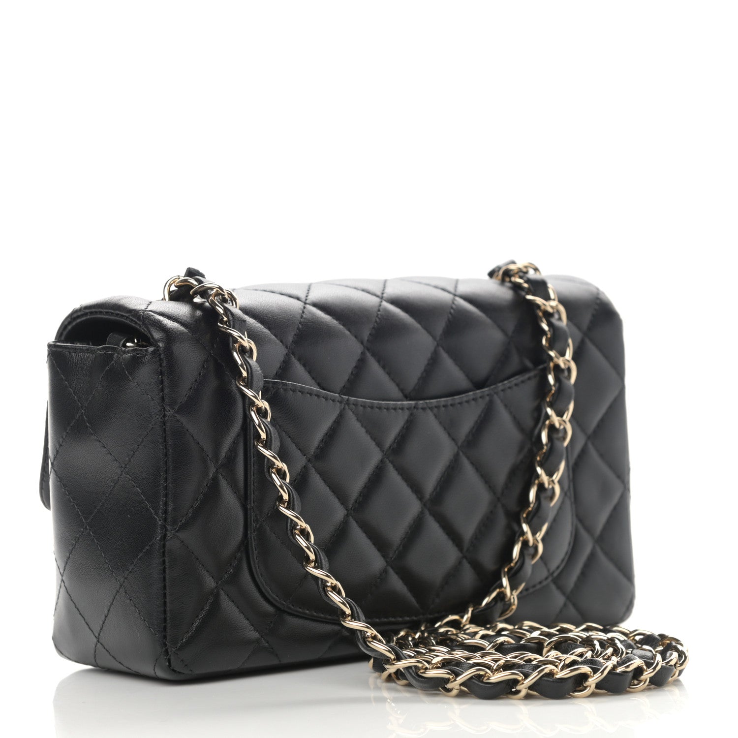 Chanel Lambskin Quilted Mini Rectangular Flap Black 2 of 11