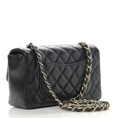 Chanel Lambskin Quilted Mini Rectangular Flap Black 2 of 11