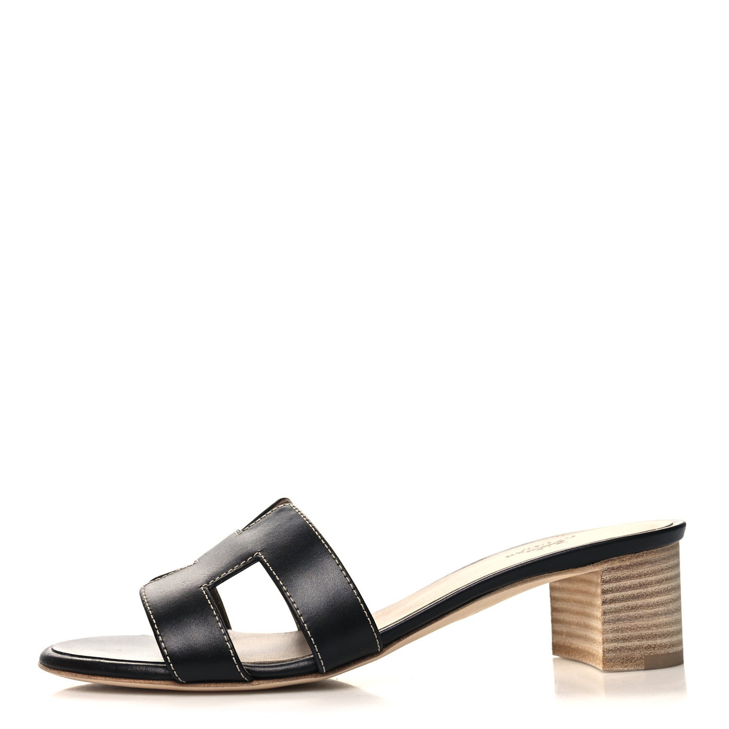 Calfskin Oasis Sandals 37.5 Black