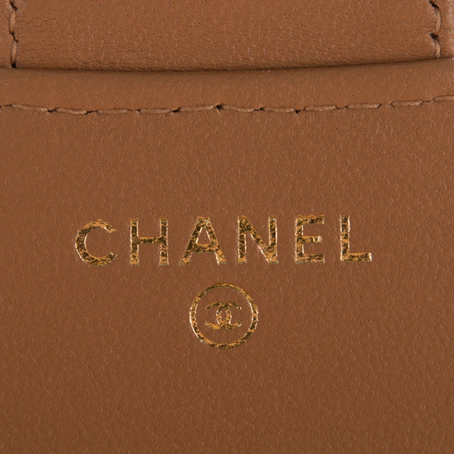 Chanel Lambskin Quilted Compact Flap Wallet Dark Beige 6 of 8