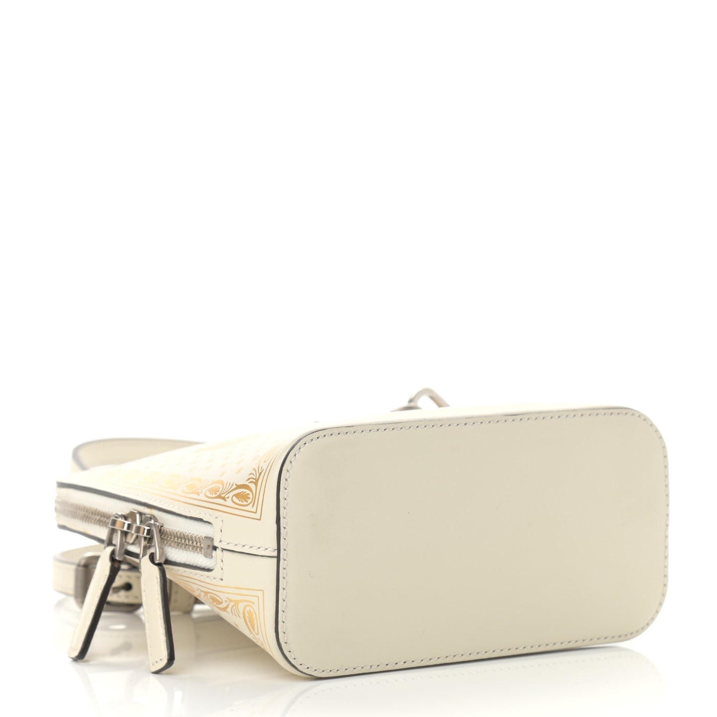 X SEGA Calfskin GUCCY Stars Mini Dome Shoulder Bag Mystic White Gold