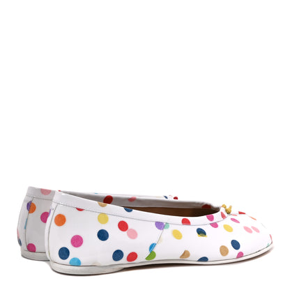 Maison Margiela Coated Canvas Confetti Printed New Ballerina Flats 39 White Multicolor 5 of 9