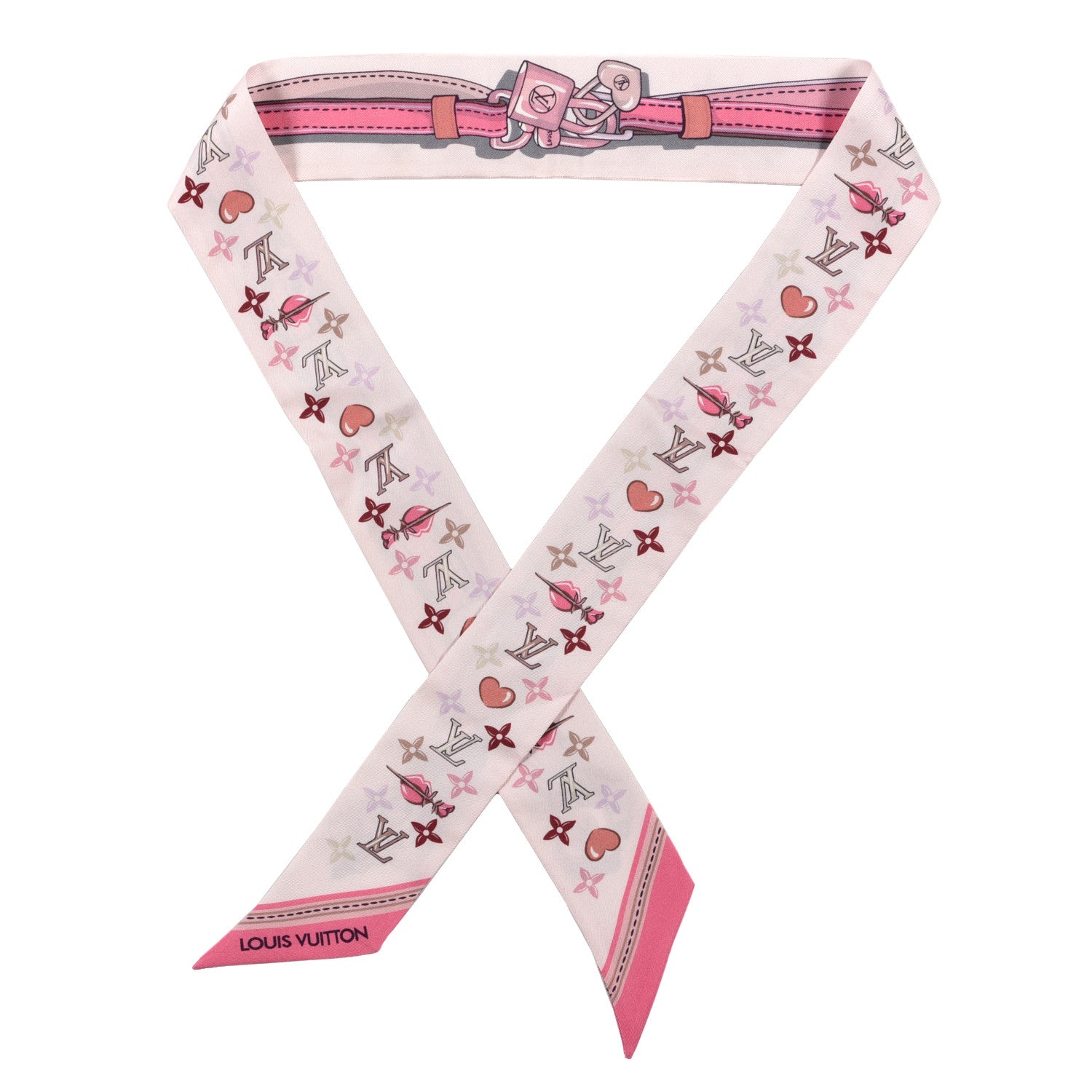 Louis Vuitton Silk Monogram A la Folie BB Bandeau Light Pink 1 of 3