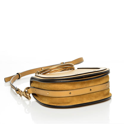 Chloe Calfskin Suede Small Nile Bracelet Bag Dusty Yellow 6 of 8