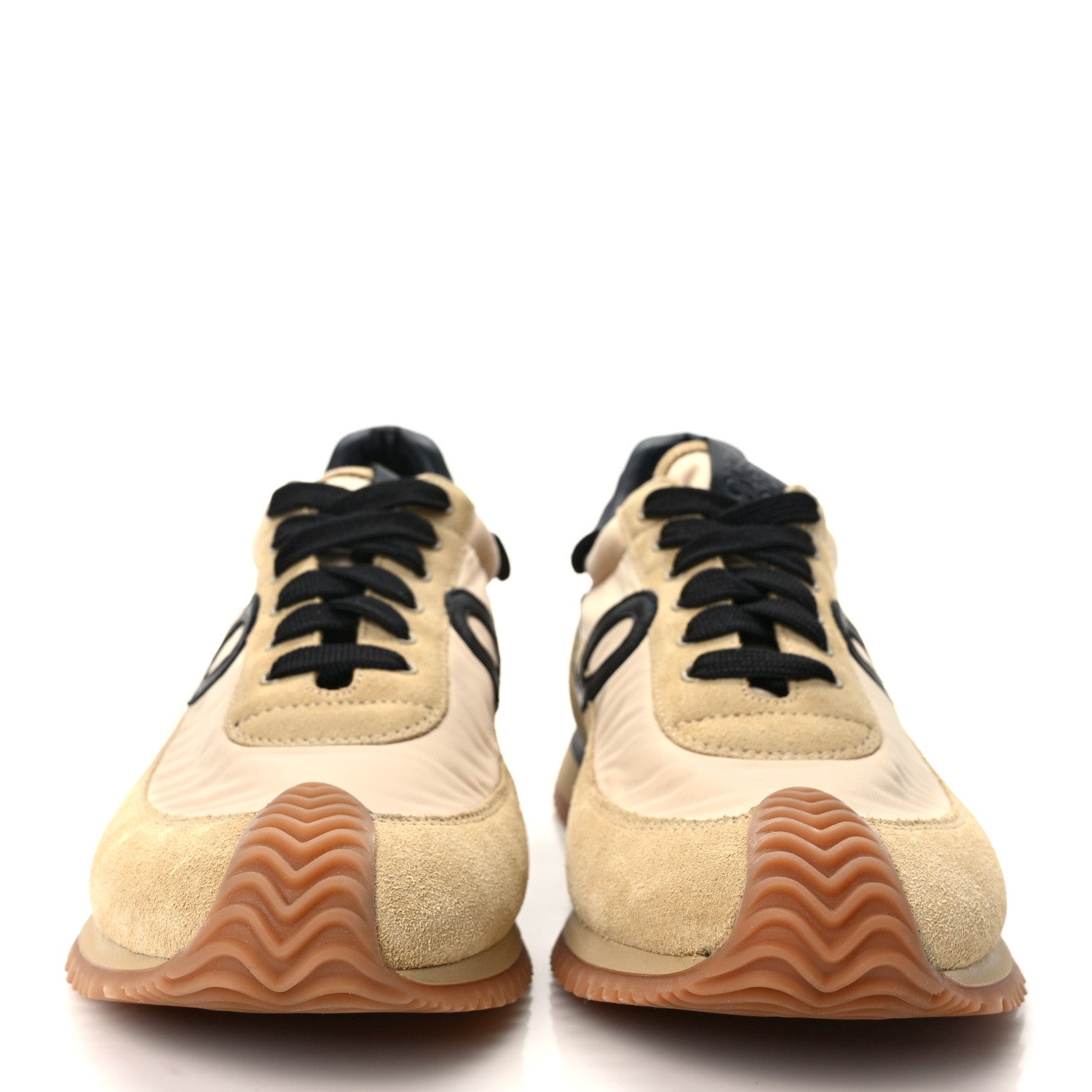 Loewe Nylon Suede Flow Runner Sneakers 41 Gold Black 2 of 10