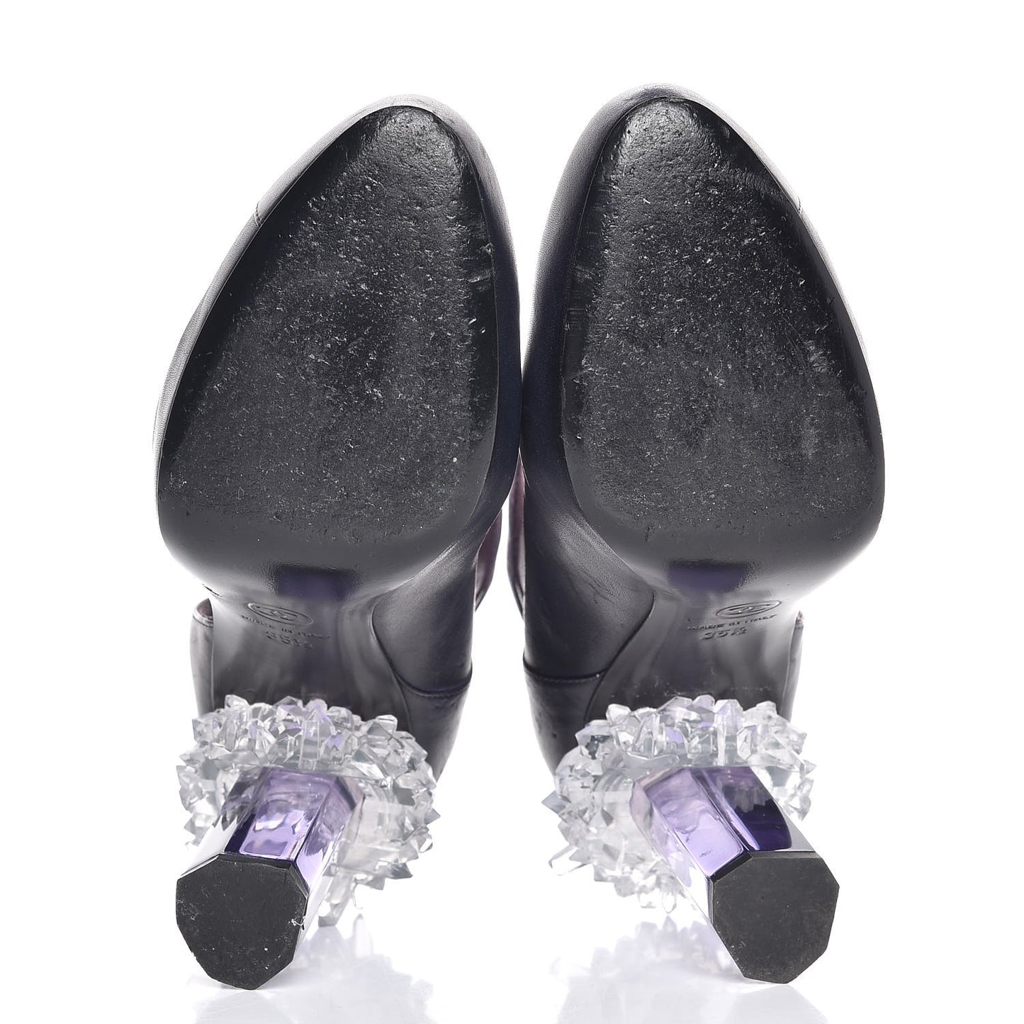 Lambskin Lucite Pump 35.5 Purple Clair