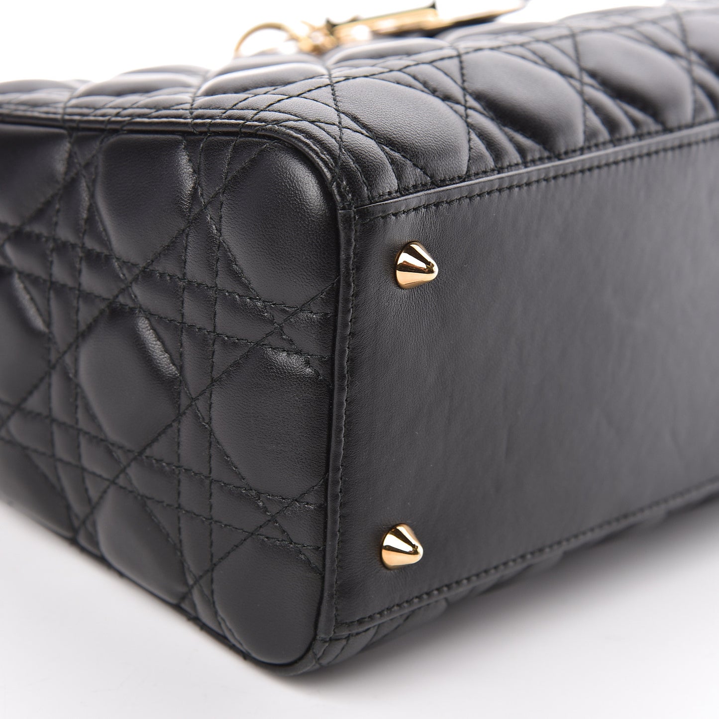Lambskin Cannage Medium Lady Dior Black
