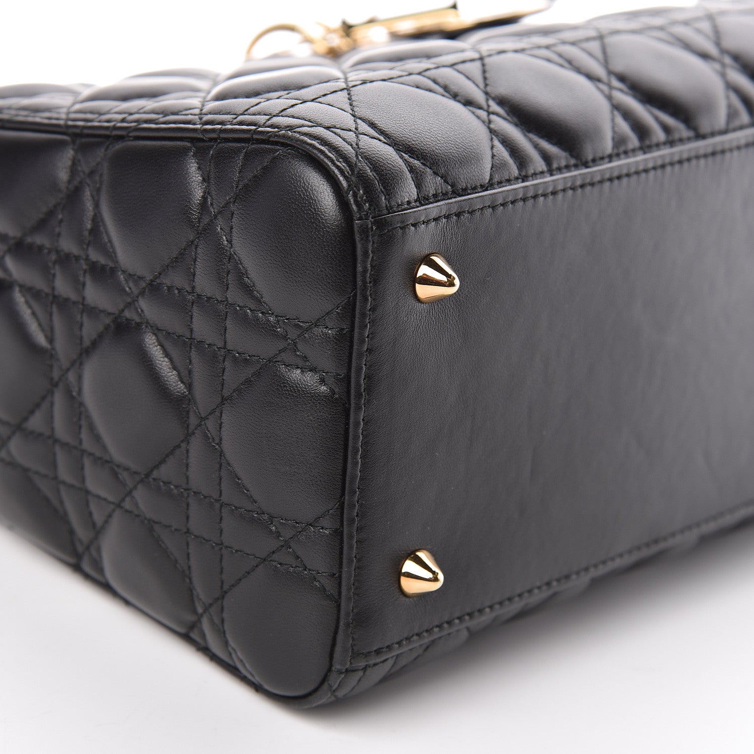 Christian Dior Lambskin Cannage Medium Lady Dior Black 5 of 11