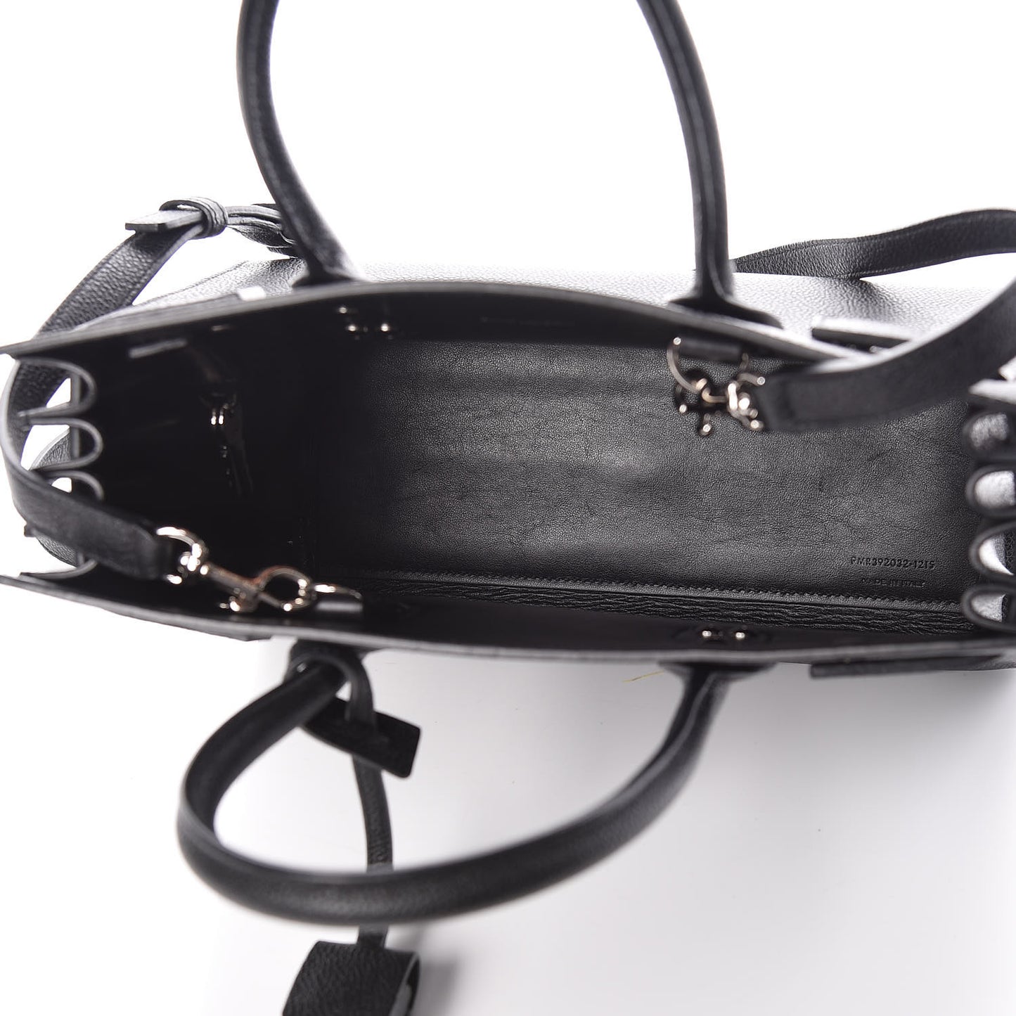 Grained Calfskin Baby Sac De Jour Black