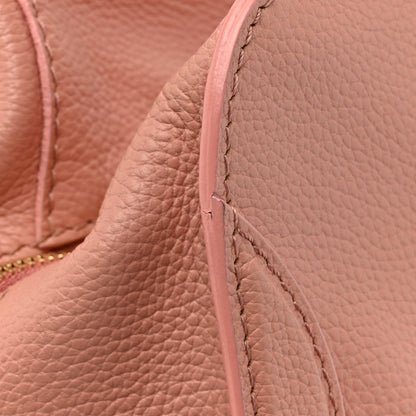 Alexander McQueen Pebbled Calfskin Large Skull Padlock Zip Around Tote Blush Pink 16 of 17