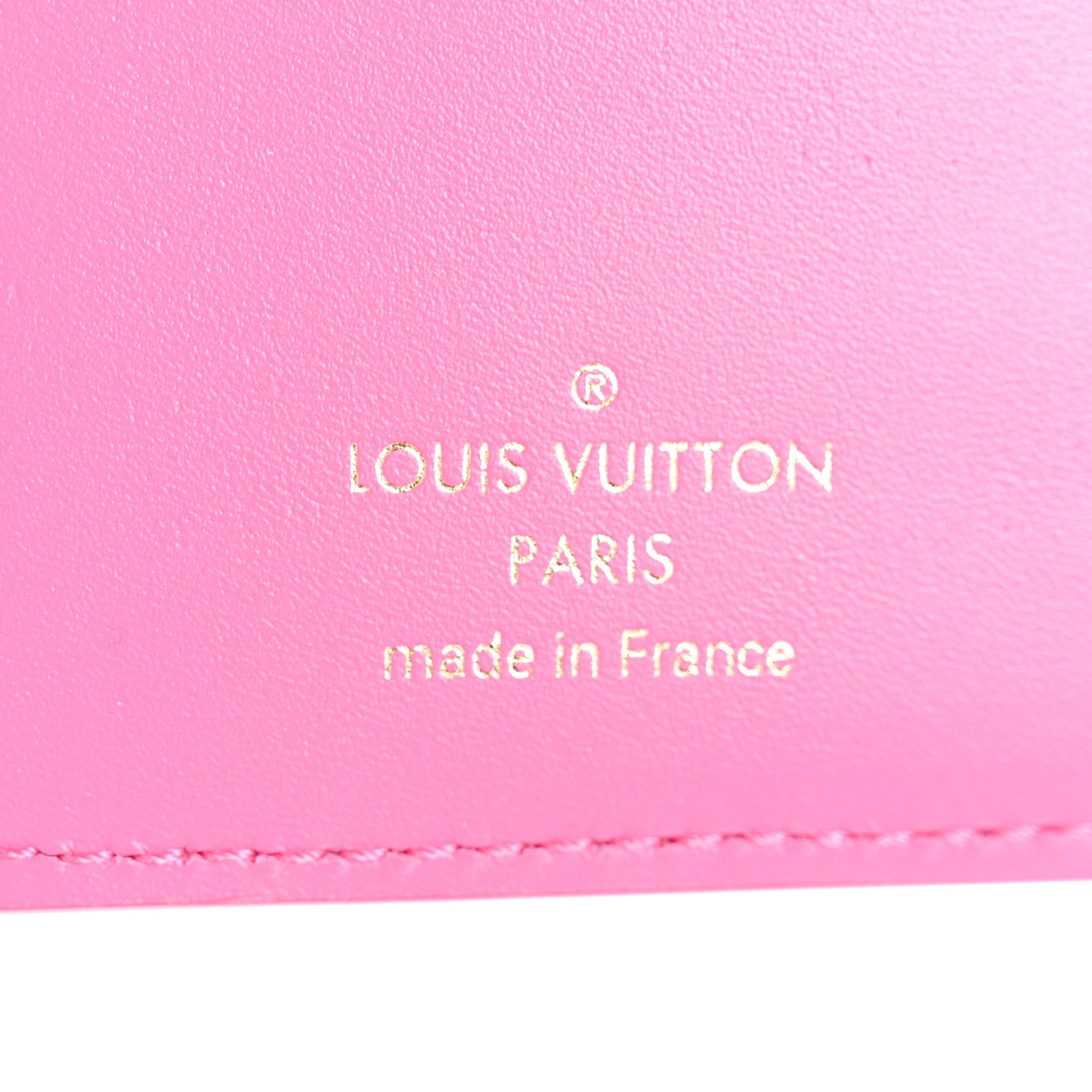 Louis Vuitton Calfskin Nanogram Embossed Victorine Wallet Rose 6 of 6