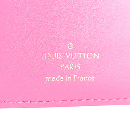 Louis Vuitton Calfskin Nanogram Embossed Victorine Wallet Rose 6 of 6