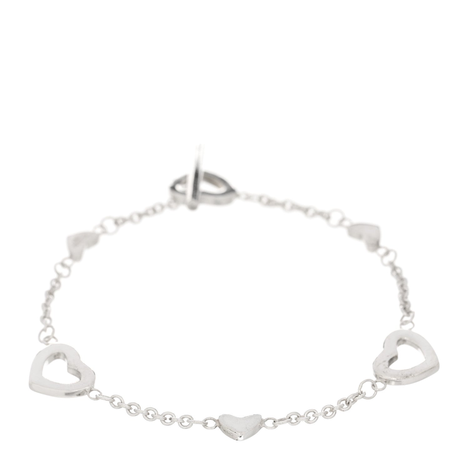 Tiffany Sterling Silver Heart Toggle Bracelet 1 of 4