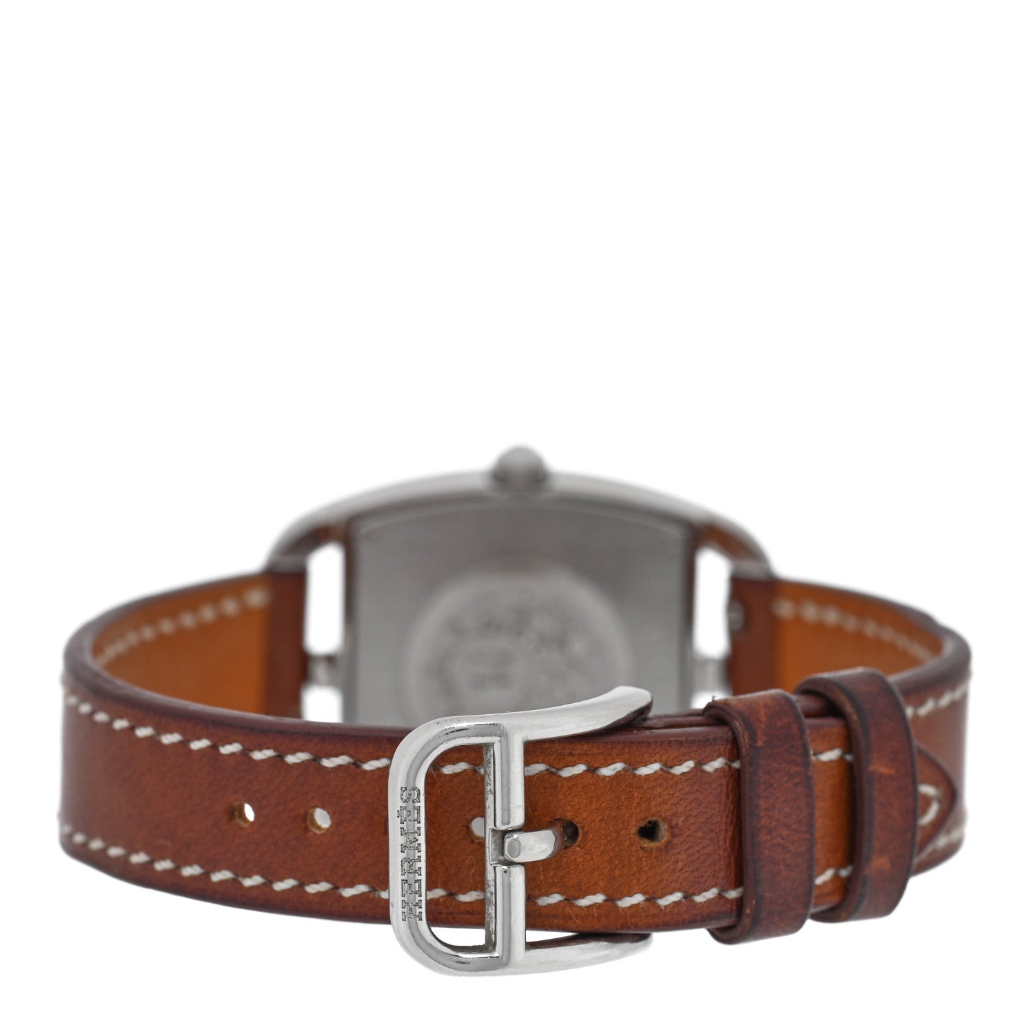 Hermes Stainless Steel Barenia 26mm Cape Cod Tonneau Quartz Watch Fauve 3 of 4