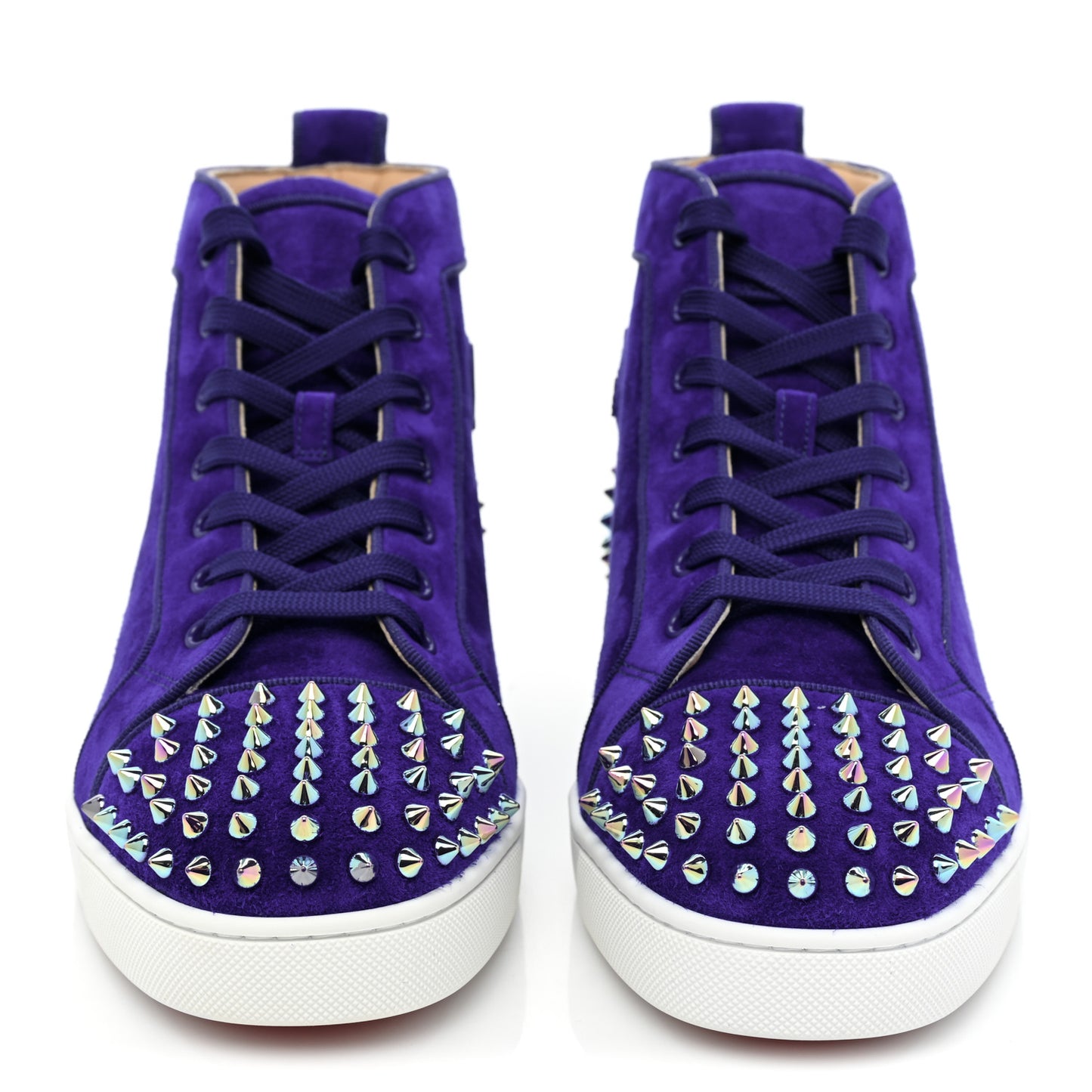 Suede Mens Louis Spikes Flat Sneakers 42.5 Royal Blue