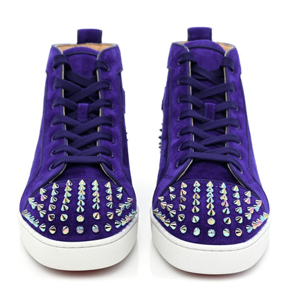 Christian Louboutin Suede Mens Louis Spikes Flat Sneakers 42.5 Royal Blue 2 of 9