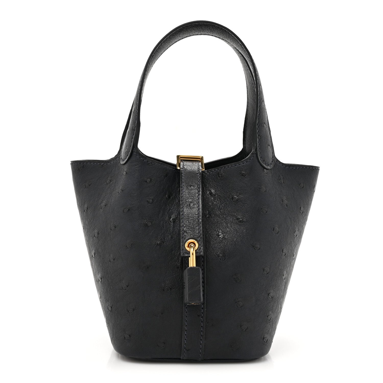 Hermes Ostrich Micro Picotin Lock Caban 1 of 11