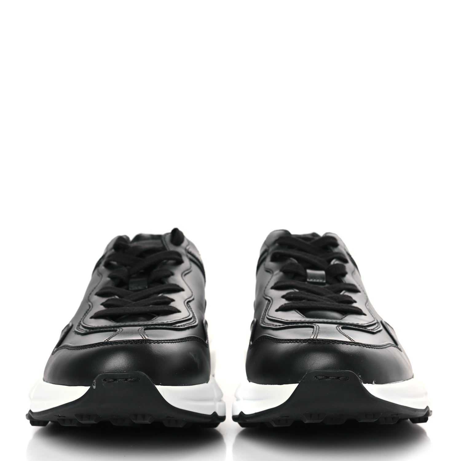 Gucci Apollo Calfskin Mens Rhyton Sneakers 7.5 Black 2 of 8