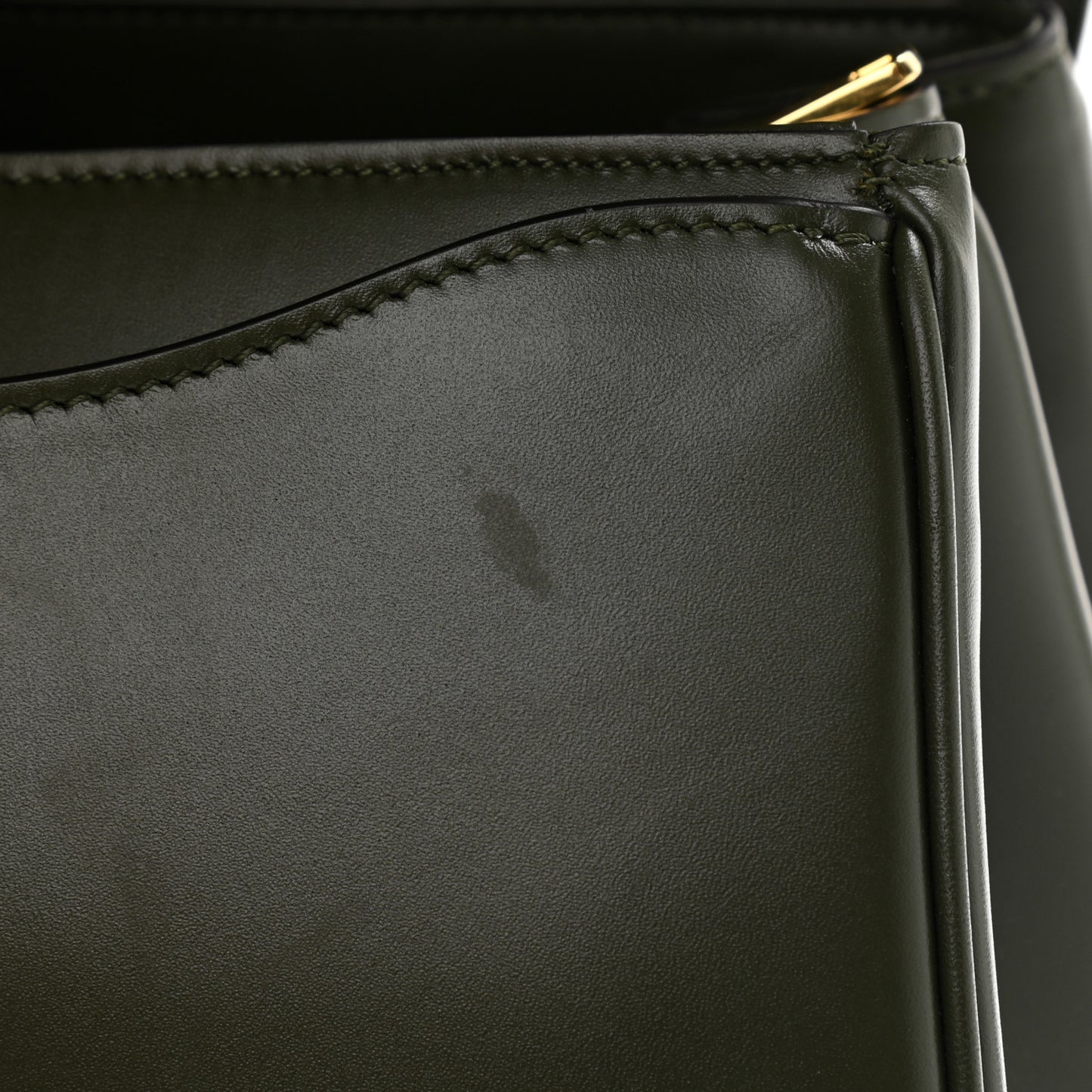 Satinated Calfskin Medium 16 Top Handle Bag Khaki