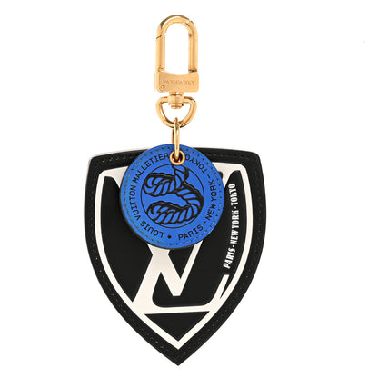 Louis Vuitton Calfskin World Tour Bag Charm Key Holder Black 1 of 5