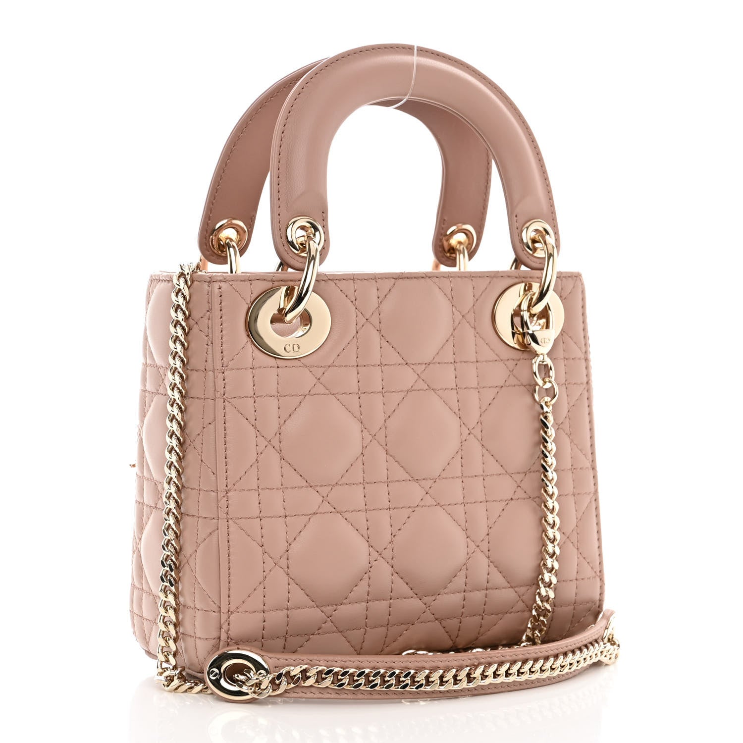 Christian Dior Lambskin Cannage Mini Lady Dior Blush 3 of 10