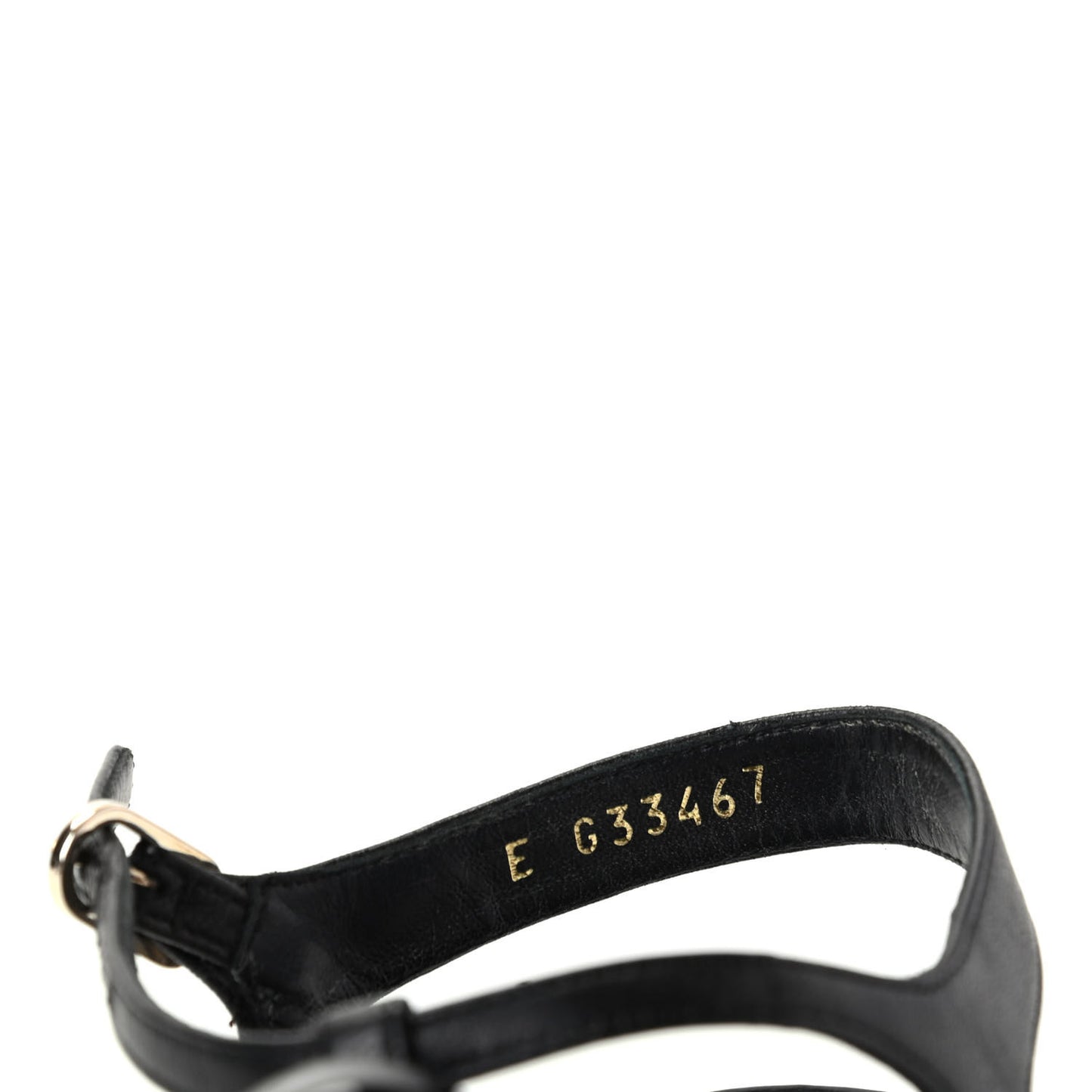 Patent Camellia Thong Sandals 37 Black