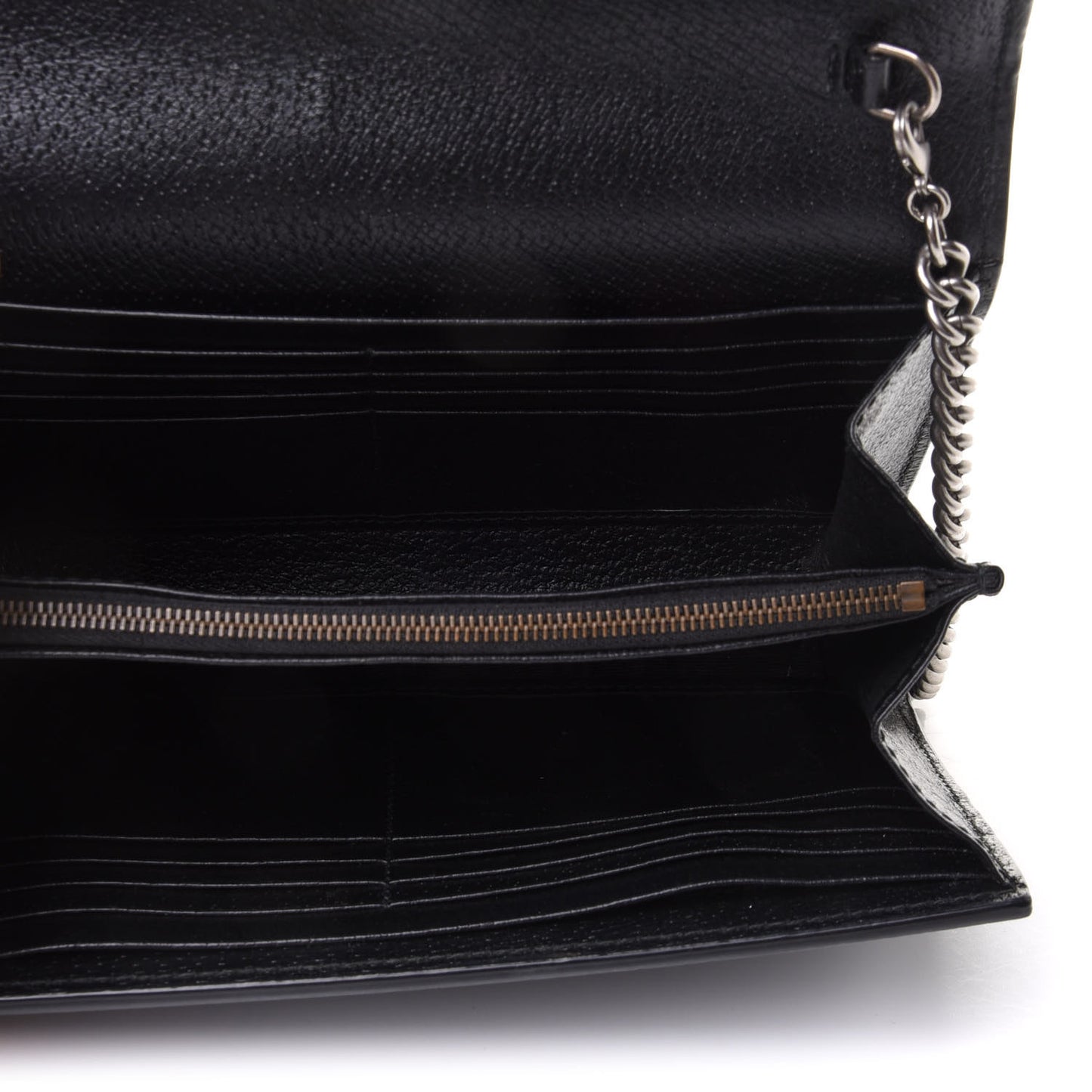 Calfskin Web Mini Dionysus Chain Wallet Black
