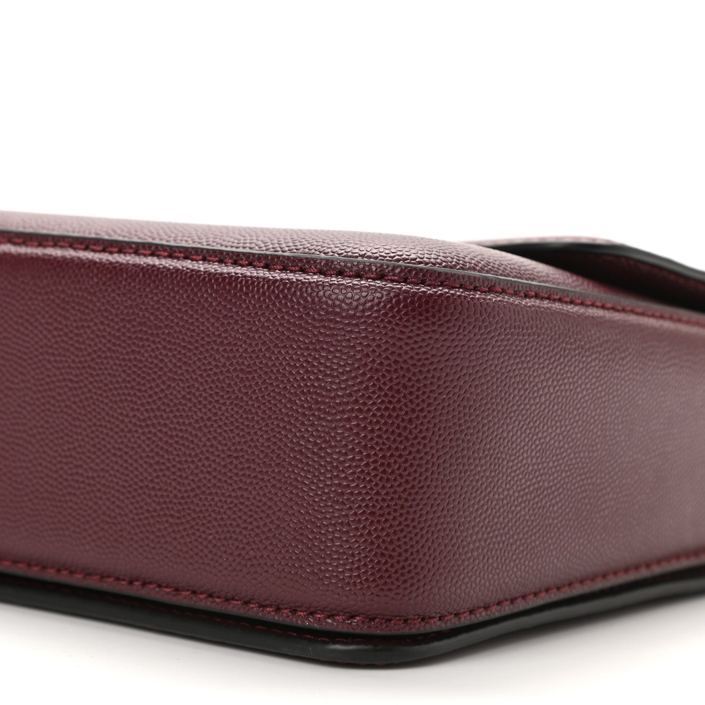 Textured Calfskin The J Link Shoulder Bag Burgundy