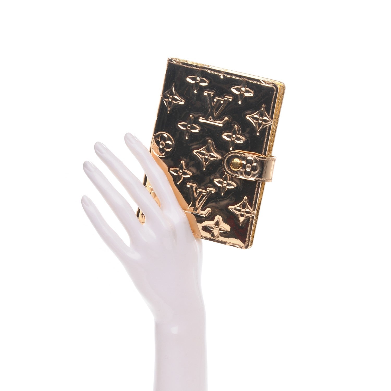 Louis Vuitton Monogram Miroir Small Ring Agenda Gold 2 of 7