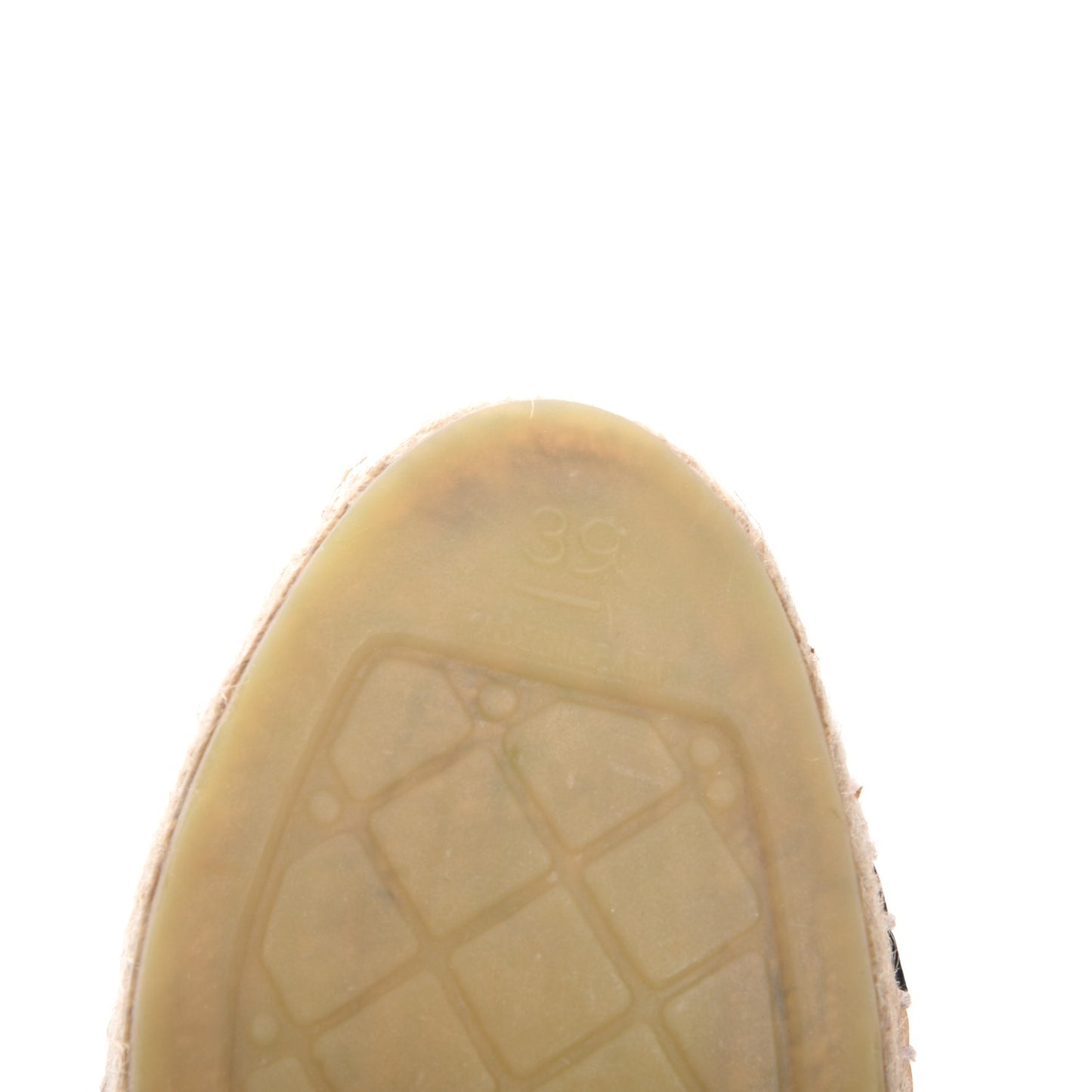 Lambskin CC Espadrilles 39 Beige Black