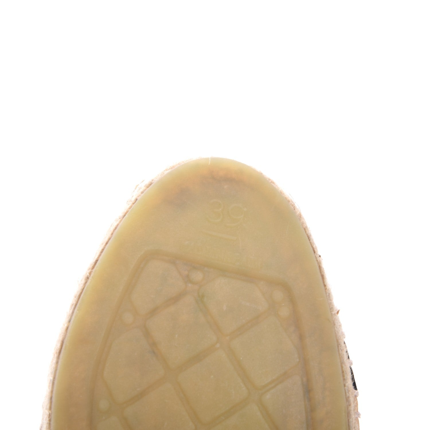 Chanel Lambskin CC Espadrilles 39 Beige Black 5 of 9