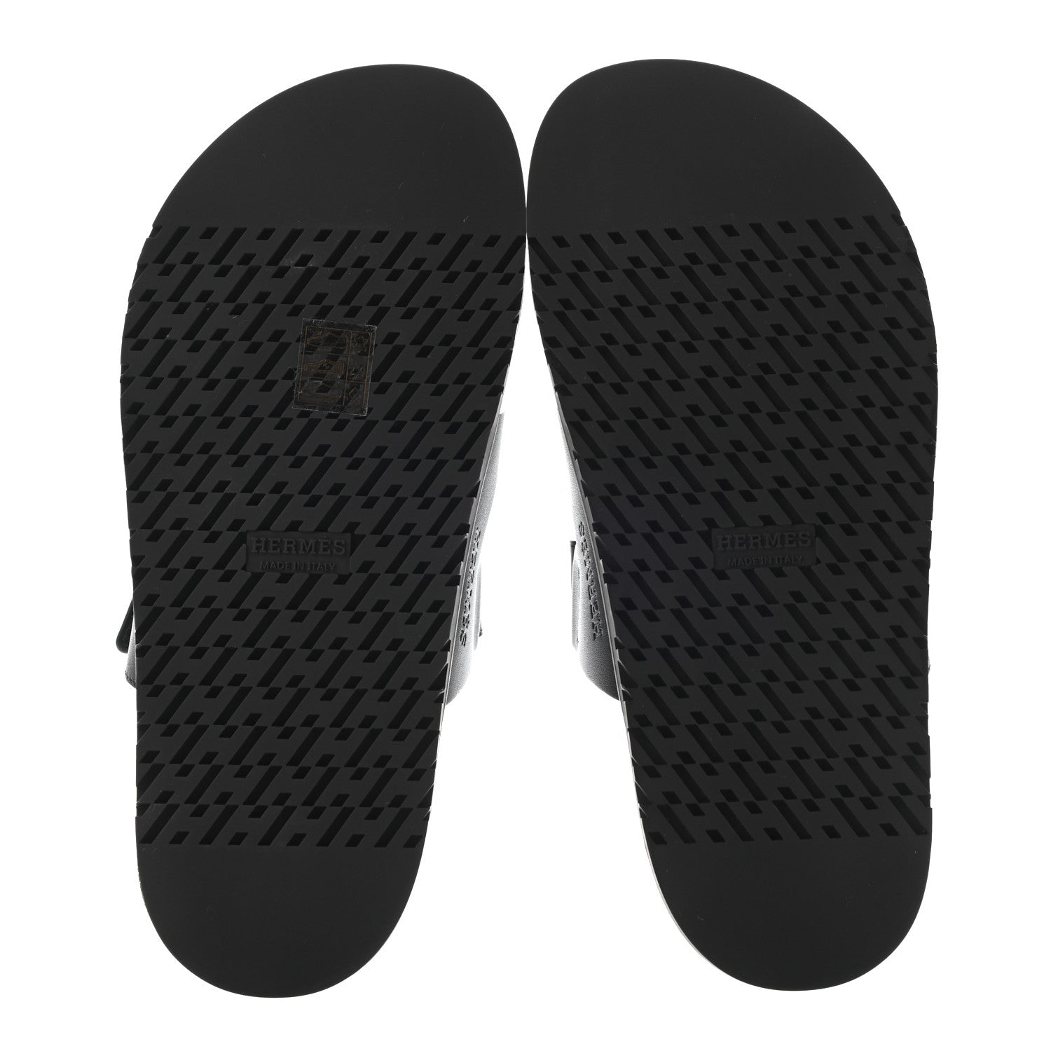 Hermes Calfskin Womens Chypre Sandals 38.5 Black 5 of 9